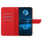 HT05 For iPhone 16 Plus Stand Case Anti-Drop Card Slots Leather Phone Cover - Red - 2