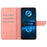 HT05 For iPhone 16 Case Flip Folio Leather Phone Cover with Credit Card Holder - Pink - 2
