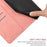 HT05 For iPhone 16 Case Flip Folio Leather Phone Cover with Credit Card Holder - Pink - 7