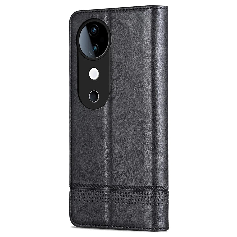 AZNS For vivo S19 5G / S19 Pro 5G Case Wallet Leather Phone Cover Mobile Accessories   - Black - 7