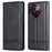 AZNS For vivo V30e 5G Case Leather Phone Cover Hidden Magnetic Adsorption - Black - 1