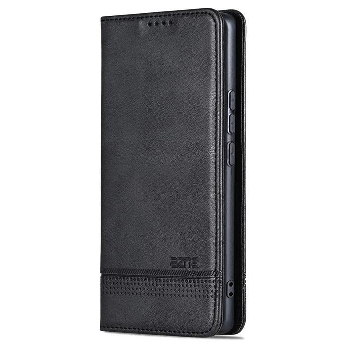 AZNS For vivo V30e 5G Case Leather Phone Cover Hidden Magnetic Adsorption - Black - 6