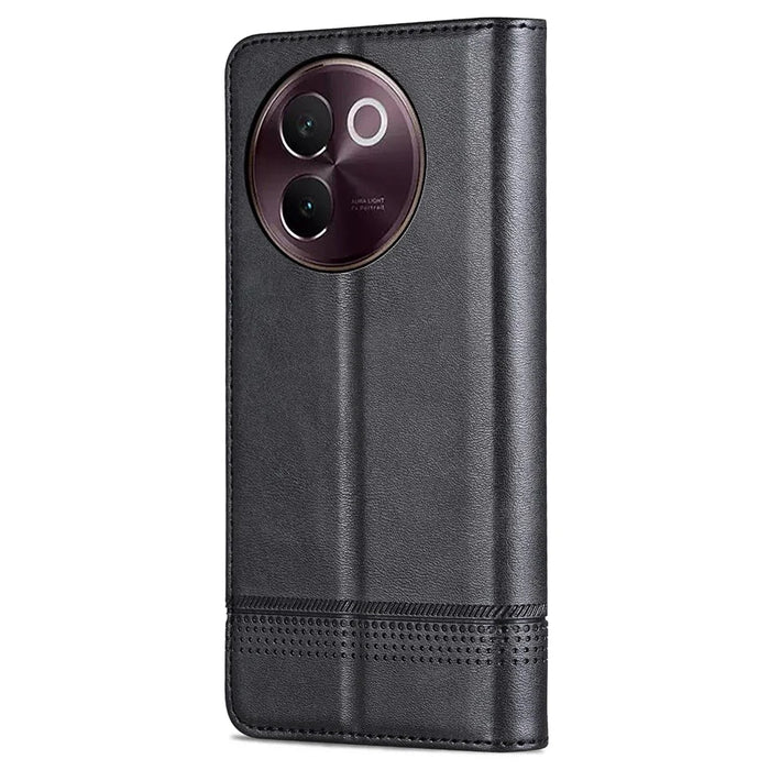 AZNS For vivo V30e 5G Case Leather Phone Cover Hidden Magnetic Adsorption - Black - 7