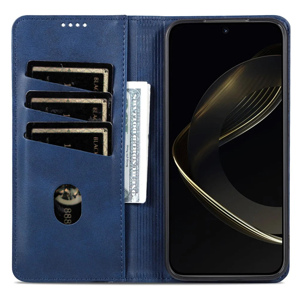 AZNS For vivo X100s 5G Case Magnetic Auto Closing PU Leather Phone Wallet Cover - Blue - 2