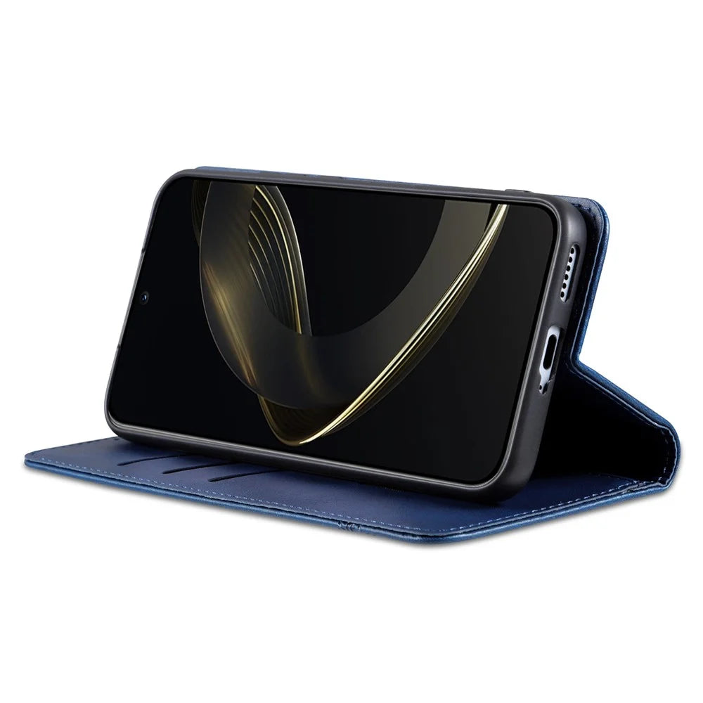 AZNS For vivo X100s 5G Case Magnetic Auto Closing PU Leather Phone Wallet Cover - Blue - 3