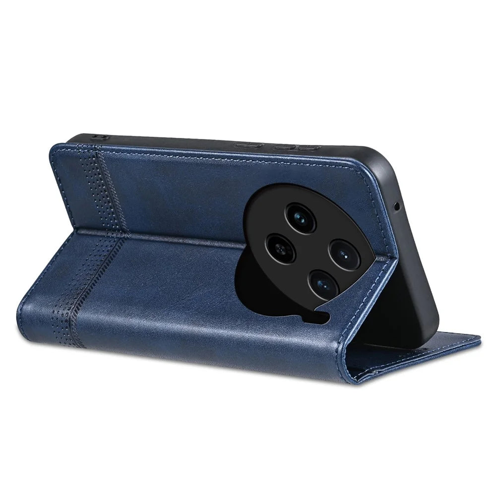 AZNS For vivo X100s 5G Case Magnetic Auto Closing PU Leather Phone Wallet Cover - Blue - 4