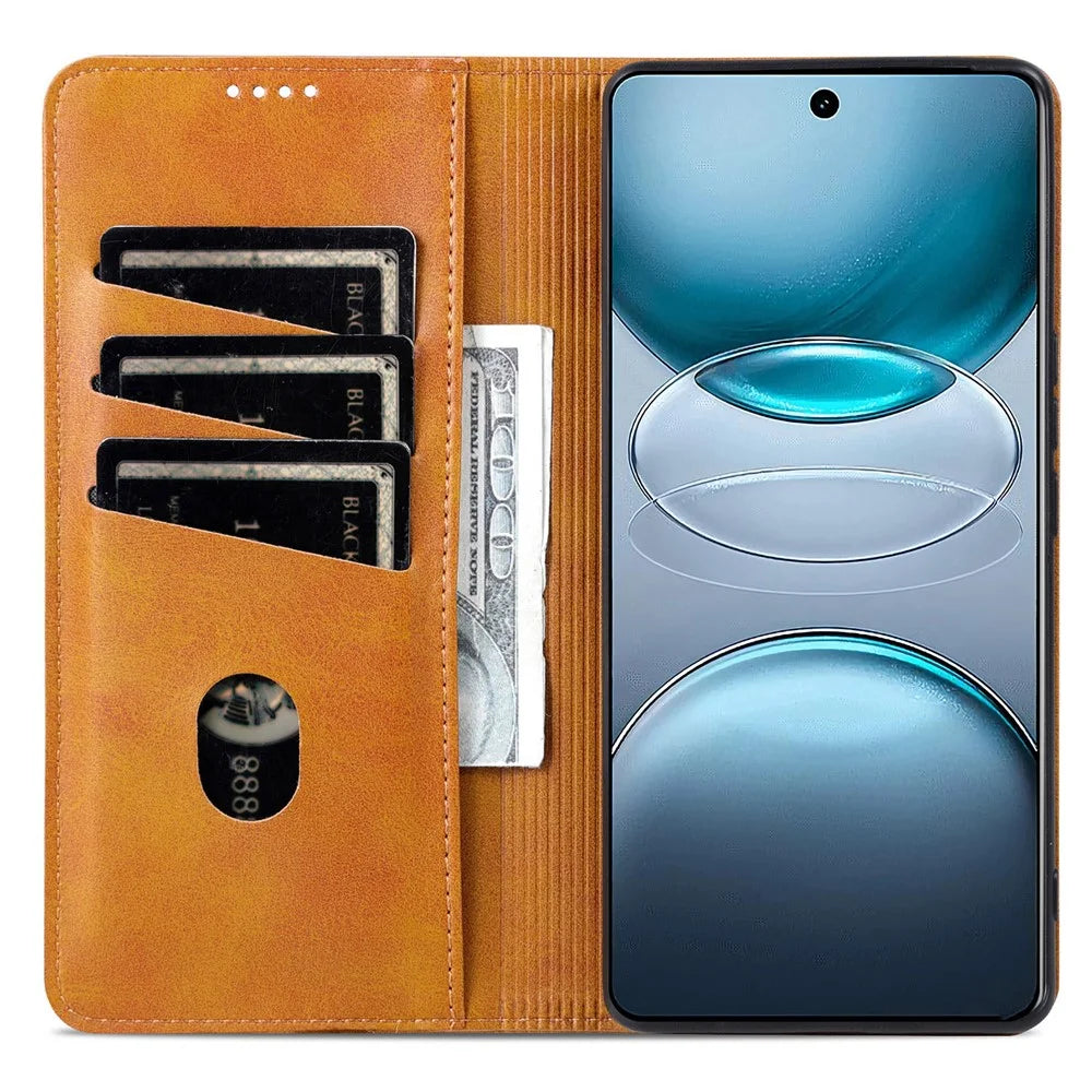 AZNS For vivo X100 Ultra 5G Case Magnetic Adsorption Leather Phone Cover Flip Wallet - Brown - 2