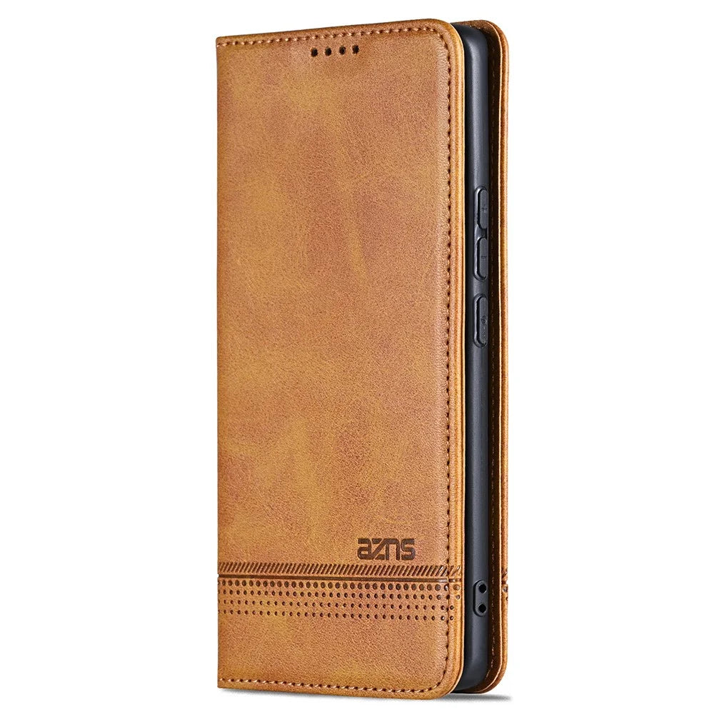 AZNS For vivo X100 Ultra 5G Case Magnetic Adsorption Leather Phone Cover Flip Wallet - Brown - 6