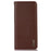 KHAZNEH For iPhone 16 Case RFID Blocking Genuine Cow Leather Wallet Flip Folio Phone Cover - Brown - 6