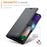 CASEME 023 Series For Samsung Galaxy A22 5G (EU Version) / F42 5G Wallet Case RFID Blocking Phone Cover - Black - 6