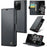 CASEME 023 Series For Samsung Galaxy S20 Ultra Case Wallet RFID Blocking Leather Phone Cover - Black - 1