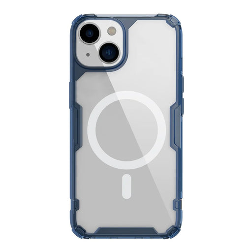 NILLKIN Nature Pro Series for iPhone 14 Plus Anti-drop Phone Case Mobile Phone Protective Back Cover Support Magnetic Wireless Charging - Blue - 1