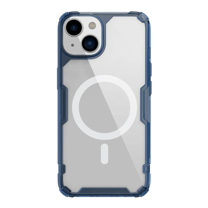 NILLKIN Nature Pro Series for iPhone 14 Plus Anti-drop Phone Case Mobile Phone Protective Back Cover Support Magnetic Wireless Charging - Blue - 1