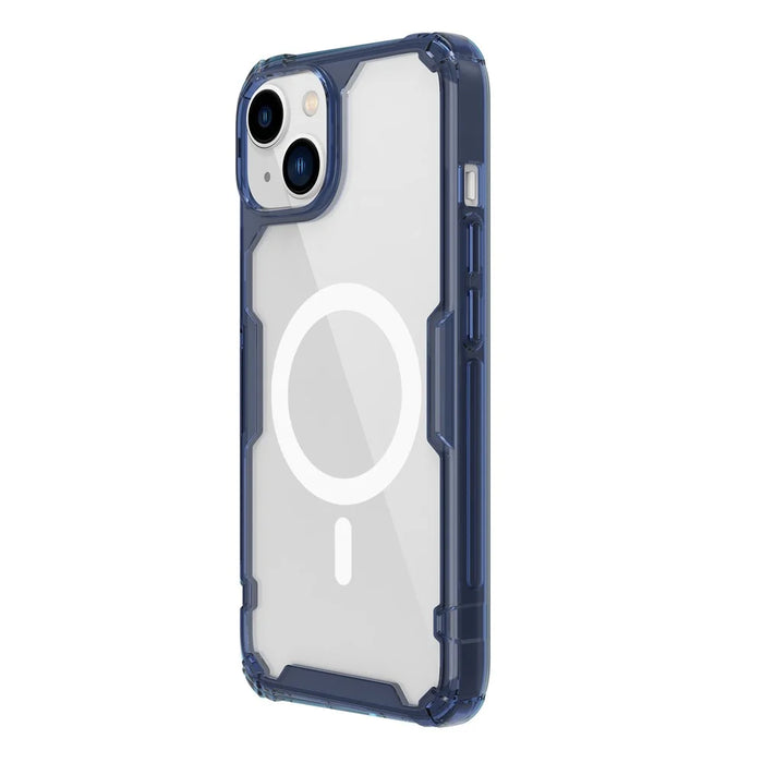 NILLKIN Nature Pro Series for iPhone 14 Plus Anti-drop Phone Case Mobile Phone Protective Back Cover Support Magnetic Wireless Charging - Blue - 4