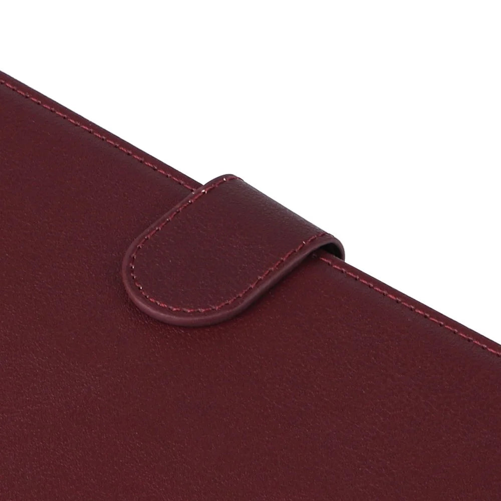 For Samsung Galaxy S23 Ultra Case Drop-Proof Leather Wallet Phone Cover - Wine Red - 5