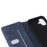 For iPhone 16 Plus Shockproof Case Rivet Decor PU Leather Zipper Wallet Phone Cover - Blue - 7