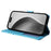 For iPhone 16 Pro Max Case Lacquered Marble Pattern Card Slots Wallet Leather Phone Cover - Blue - 3