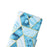 For iPhone 16 Pro Max Case Lacquered Marble Pattern Card Slots Wallet Leather Phone Cover - Blue - 7