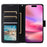 For iPhone 16 Case Marble Pattern Print Leather Wallet Phone Cover - Black - 2