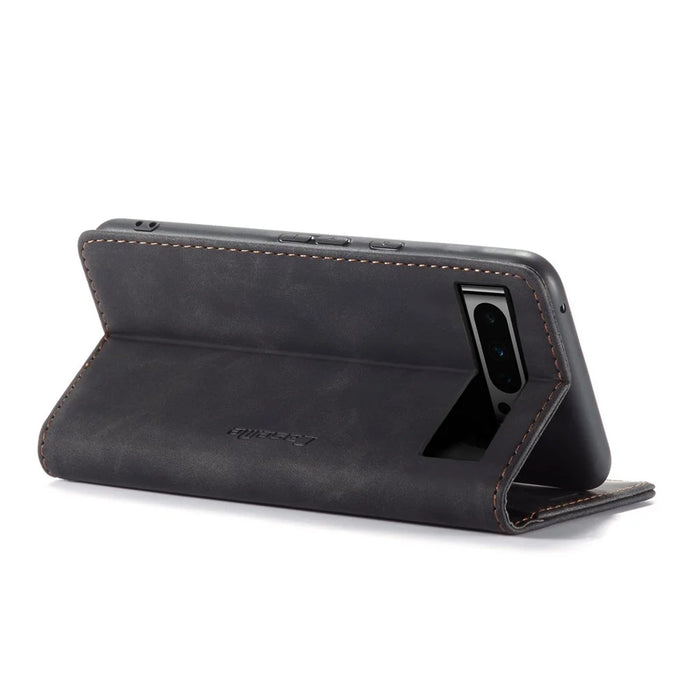 CASEME 013 Series For Google Pixel 8 Pro Case PU Leather Wallet Folio Flip Phone Cover - Black - 4
