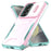 For Samsung Galaxy S25 / S24 Case Slide Lens Cover TPU+PC Phone Shell - Pink / Grey Green - 2