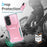 For Samsung Galaxy S25 / S24 Case Slide Lens Cover TPU+PC Phone Shell - Pink / Grey Green - 4