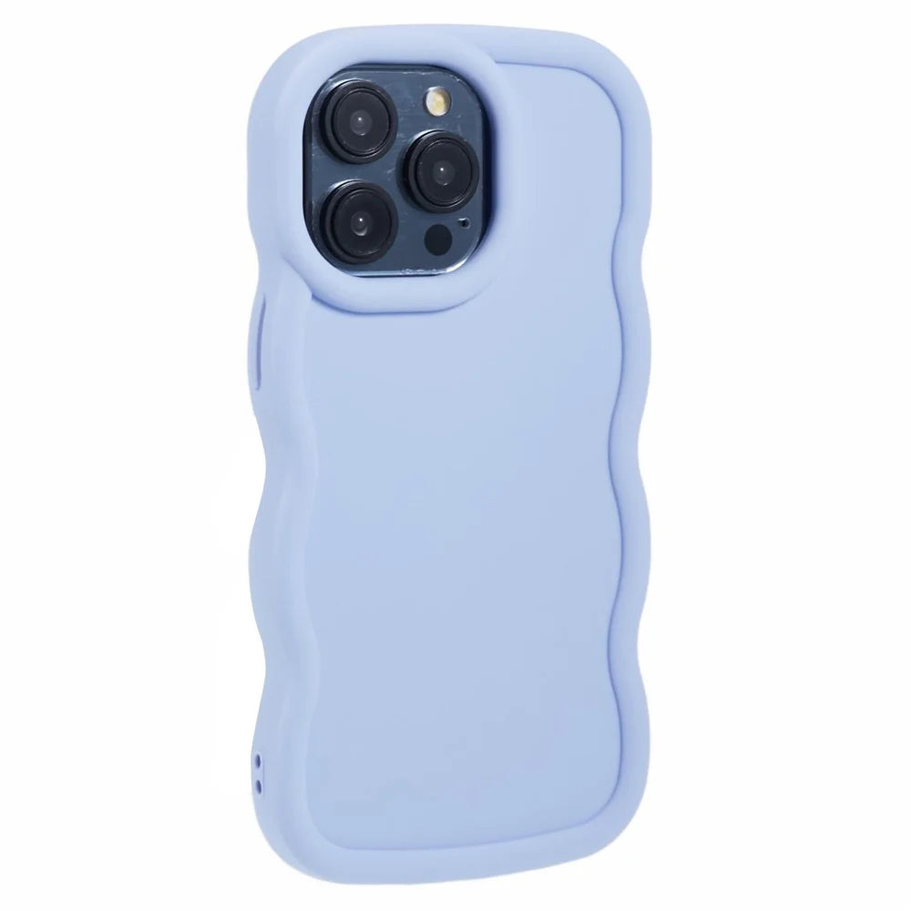 XL Series For iPhone 12 Pro Max TPU Case Wave Frame Mobile Phone Cover   - Purple - 3