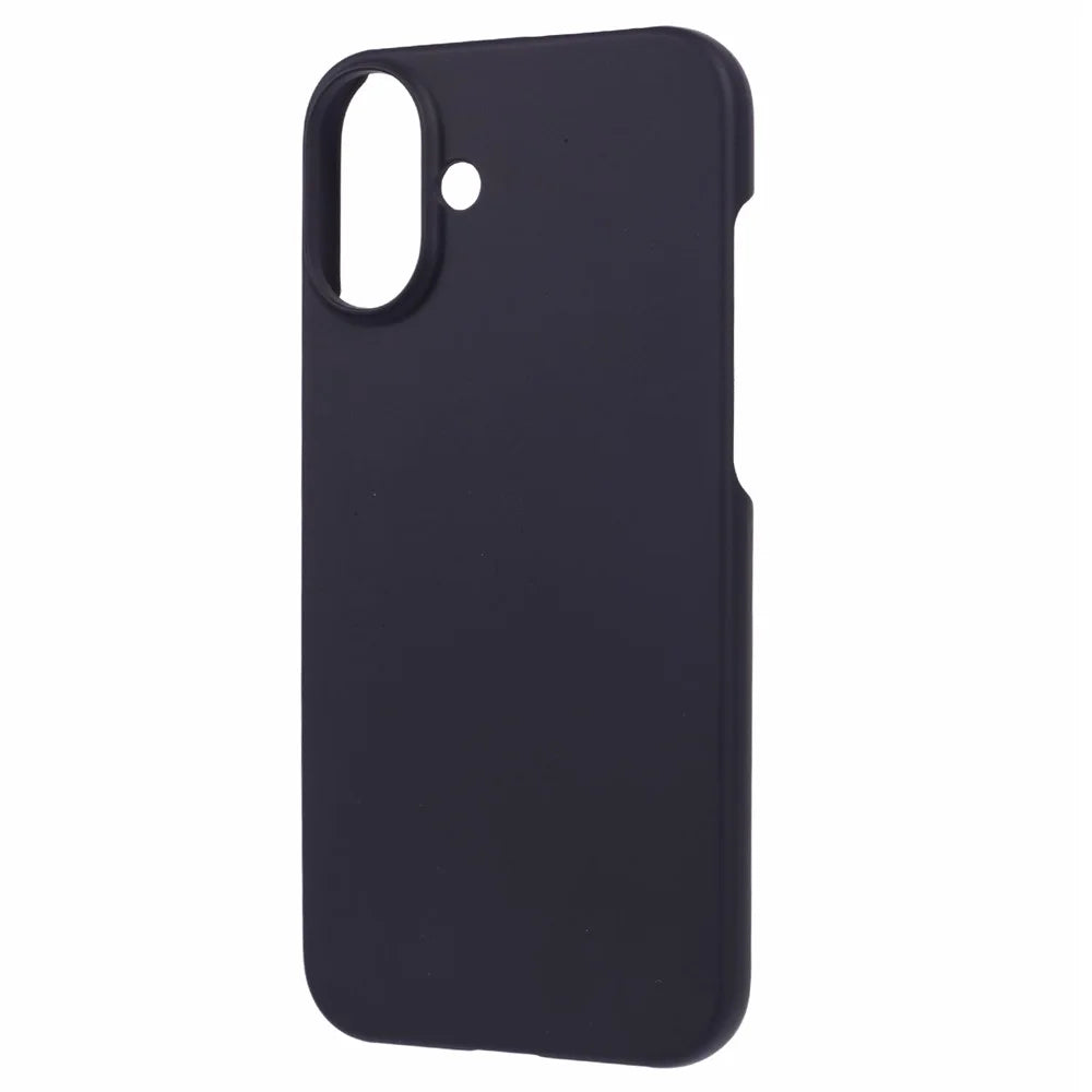 For iPhone 16 Shockproof Hard PC Phone Case Rubberized Phone Cover - Black - 3
