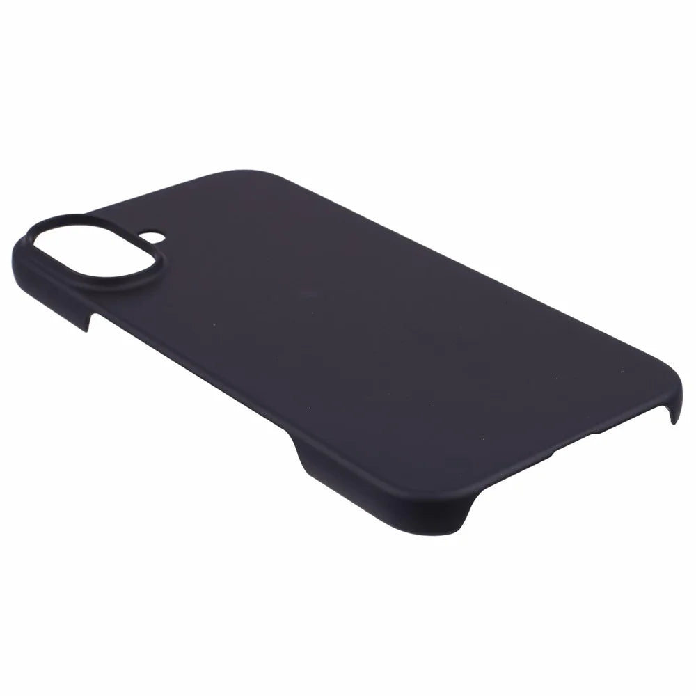 For iPhone 16 Shockproof Hard PC Phone Case Rubberized Phone Cover - Black - 4