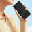 For iPhone 15 Plus PU Leather Phone Case Skin-Touch Feeling Imprinted Pattern Wallet Phone Cover - Black - 6