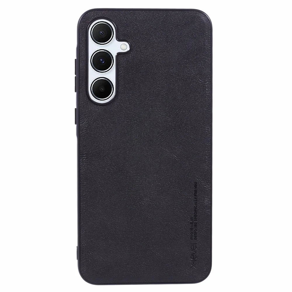 X-LEVEL Bojue-3 Series For Samsung Galaxy A55 5G Case Leather+TPU+PC Phone Cover - Black - 1