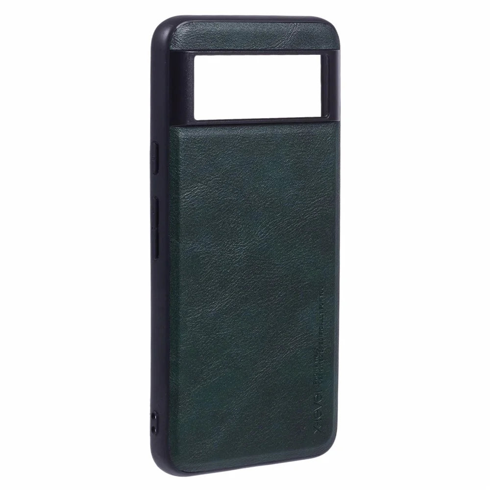 X-LEVEL Bojue-3 Series For Google Pixel 8 Pro Case PU Leather Coated PC+TPU Cell Phone Cover - Midnight Green - 3