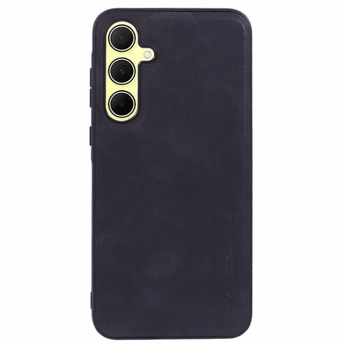 X-LEVEL Bojue-3 Series For Samsung Galaxy A35 5G Case PU Leather Back Phone Cover Business Soft Grip - Black - 1