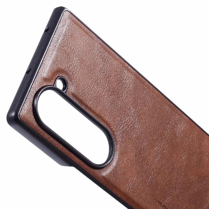 X-LEVEL Bojue-3 Series For Samsung Galaxy Z Fold6 5G Case Leather+TPU+PC Phone Cover - Brown - 6