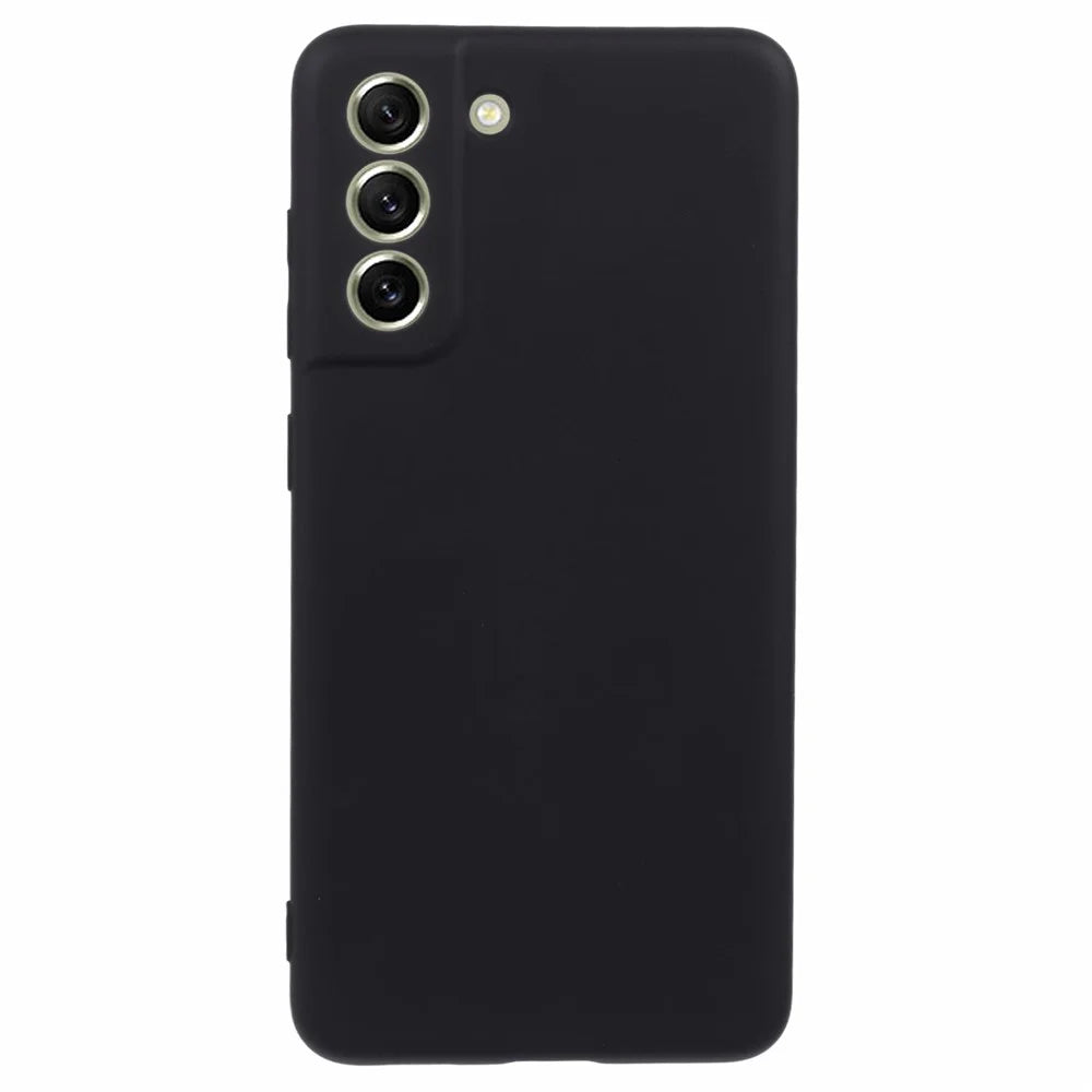 X-LEVEL For Samsung Galaxy S21 FE 5G Phone Case Liquid Silicone Texture Anti-Scratch TPU Cover - Black - 1