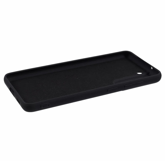 X-LEVEL For Samsung Galaxy S21 FE 5G Phone Case Liquid Silicone Texture Anti-Scratch TPU Cover - Black - 5