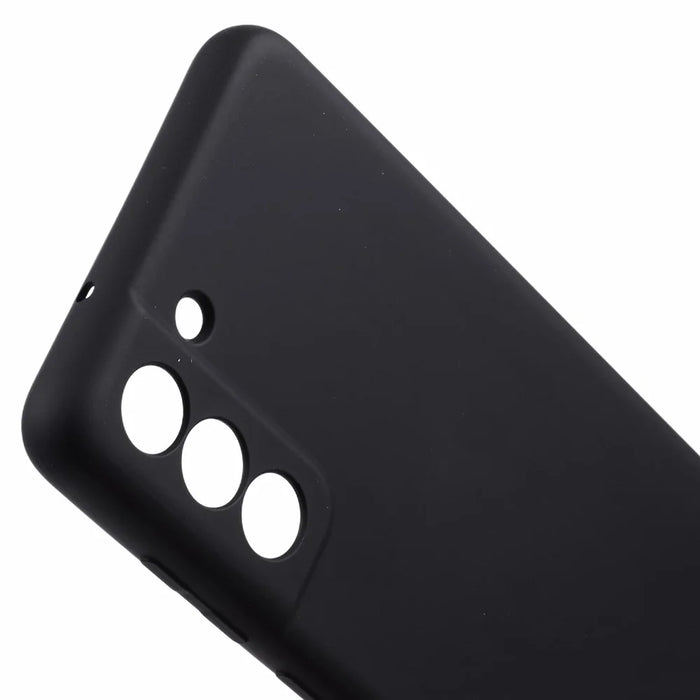 X-LEVEL For Samsung Galaxy S21 FE 5G Phone Case Liquid Silicone Texture Anti-Scratch TPU Cover - Black - 6