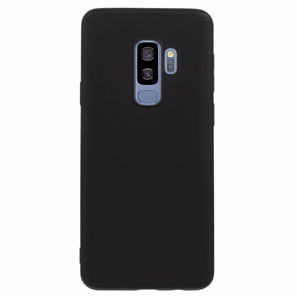 X-LEVEL For Samsung Galaxy S9+ Anti-Scratch TPU Phone Case Liquid Silicone Texture Phone Cover - Black - 1