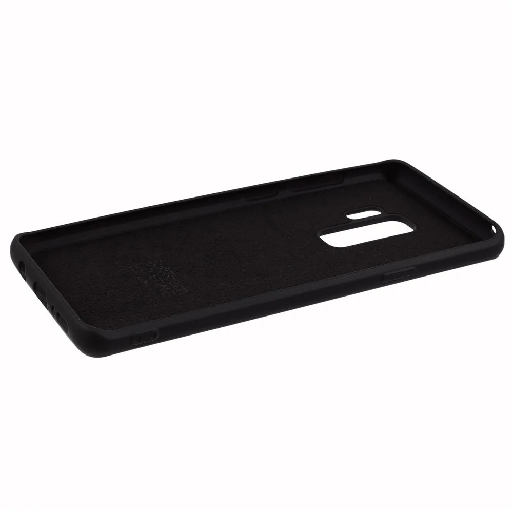 X-LEVEL For Samsung Galaxy S9+ Anti-Scratch TPU Phone Case Liquid Silicone Texture Phone Cover - Black - 5