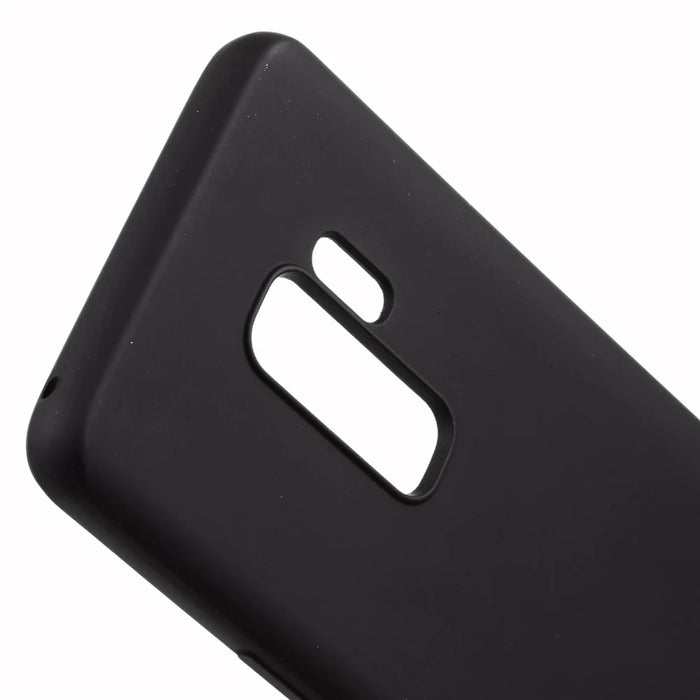 X-LEVEL For Samsung Galaxy S9+ Anti-Scratch TPU Phone Case Liquid Silicone Texture Phone Cover - Black - 6