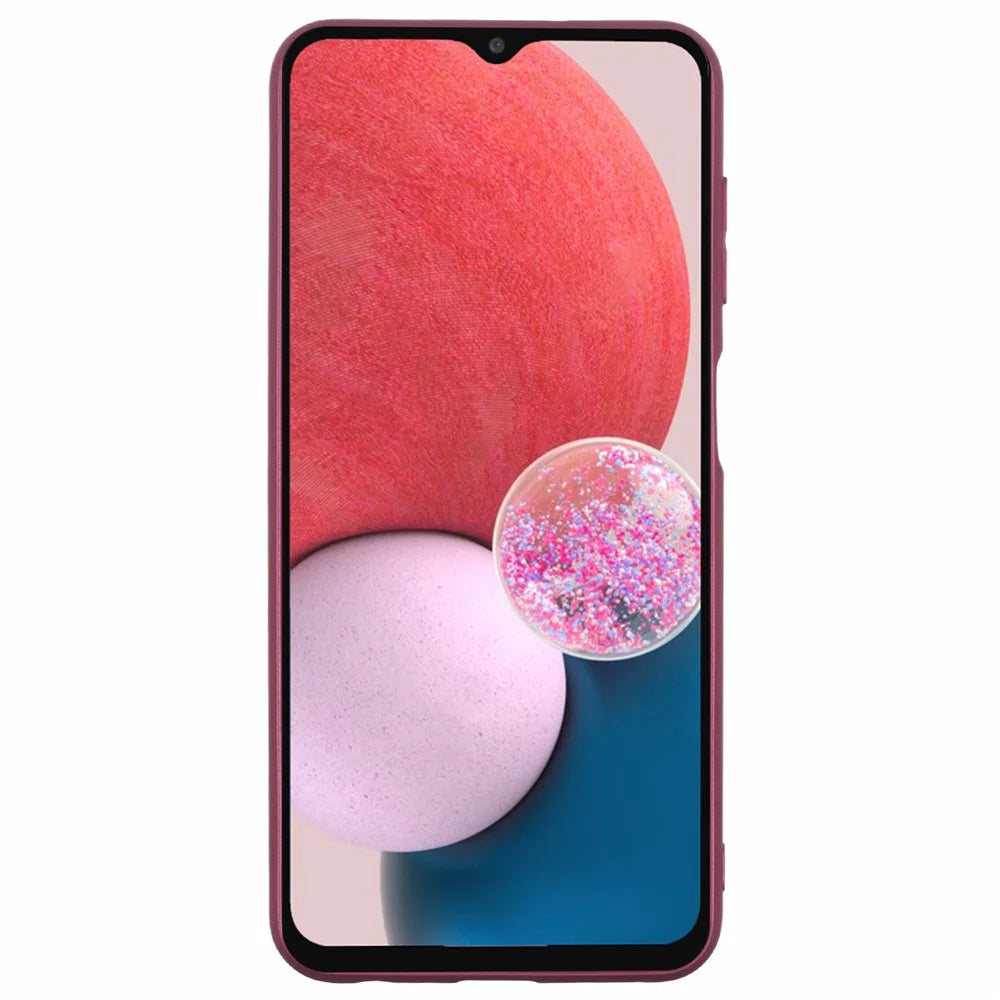 X-LEVEL Guardian Series For Samsung Galaxy A13 4G Phone Case Matte TPU Phone Cover - Wine Red - 2