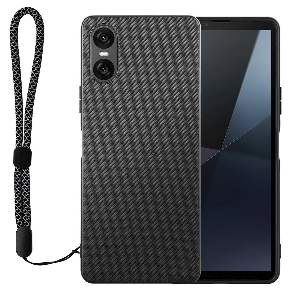 VILI TC Series for Sony Xperia 10 VI Case Leather+TPU Protective Phone Cover with Strap - 1