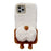 For iPhone 14 Pro 6.1 inch Fluffy Phone Case Warm Plush+TPU Soft Phone Shell Cover - White - 1