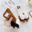 For iPhone 14 Pro 6.1 inch Fluffy Phone Case Warm Plush+TPU Soft Phone Shell Cover - White - 5