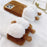 For iPhone 14 Pro 6.1 inch Fluffy Phone Case Warm Plush+TPU Soft Phone Shell Cover - White - 6