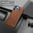 For iPhone 16 Pro Case Retro PU Leather Shockproof Anti-Slip Back Cover - Brown - 5
