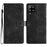 For Samsung Galaxy A22 4G (EU Version) Case Sakura Butterfly Imprint Leather Wallet Phone Cover - Black - 1
