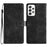 For Samsung Galaxy A53 5G Phone Case Sakura Butterfly Pattern Skin-Touch PU Leather Cover - Black - 1