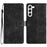 For Samsung Galaxy S23+ Cell Phone Case PU Leather Imprinted Pattern Wallet Phone Cover - Black - 1