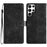 For Samsung Galaxy S24 Ultra Phone Case Imprinted PU Leather Phone Stand Cover - Black - 1